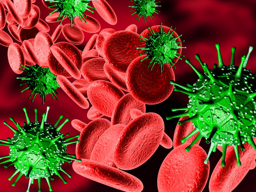 Coronavirus attacking red cells